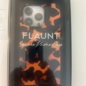 tortoise print phone case FLAUNT iphone 14pro. New in Box
